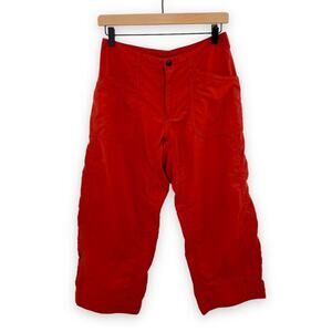 Mountain Hardwear 100% nylon orange outdoor active cropped zip pocket pants 6